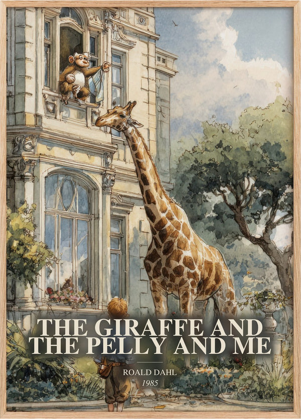 Giraffe And The Pelly And Me Book Watercolour Illustration by R. Dahl