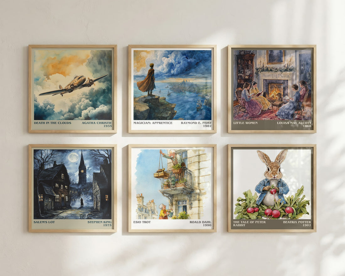 Esio Trot Literary Art Print by Roald Dahl – square print in a six-frame gallery wall