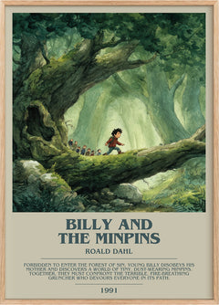 Billy and the Minpins Bookish Wall Art by Roald Dahl
