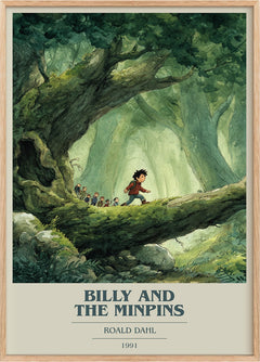 Billy and the Minpins Book Cover Poster by Roald Dahl