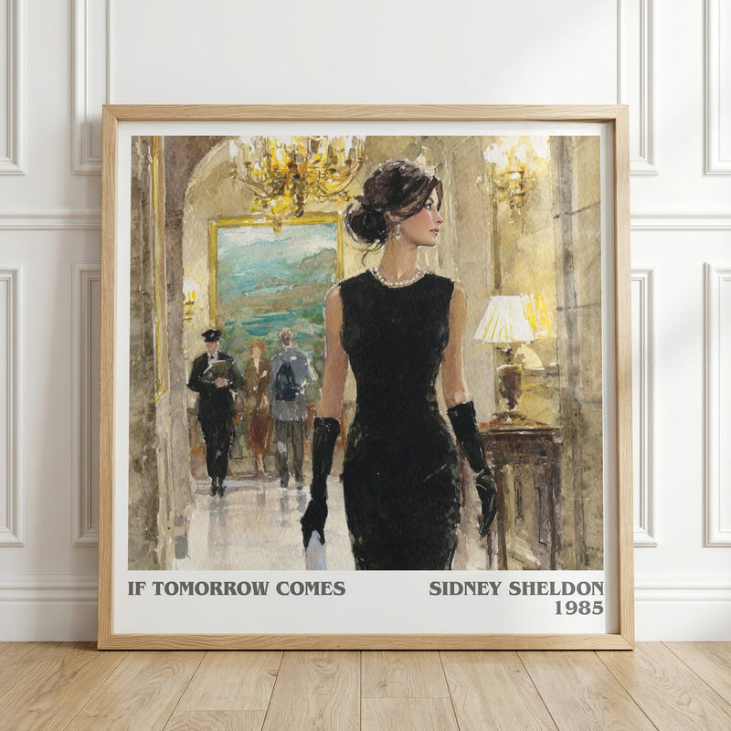 If Tomorrow Comes literary print in frame leaning in hallway – thriller wall art