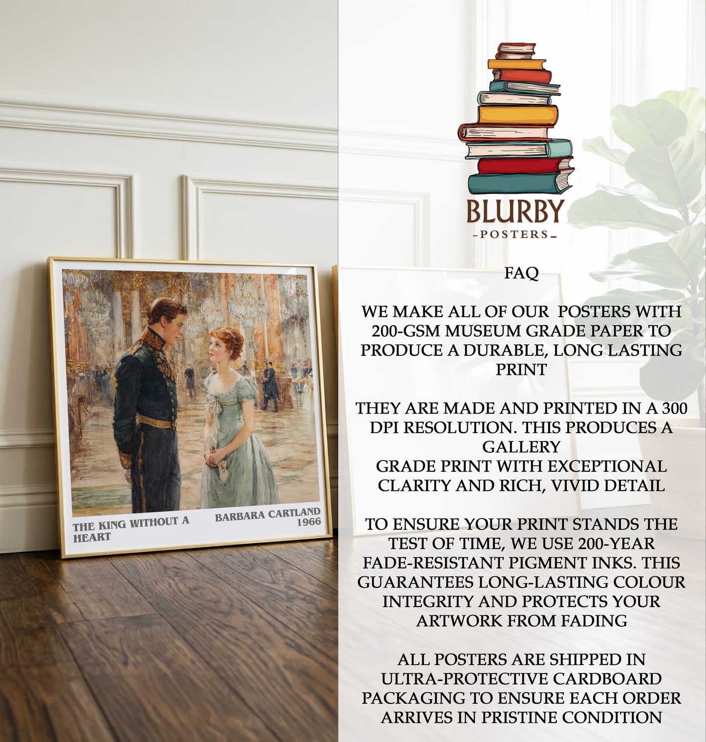The King Without A heart Literary Art Print by Barbara Cartland