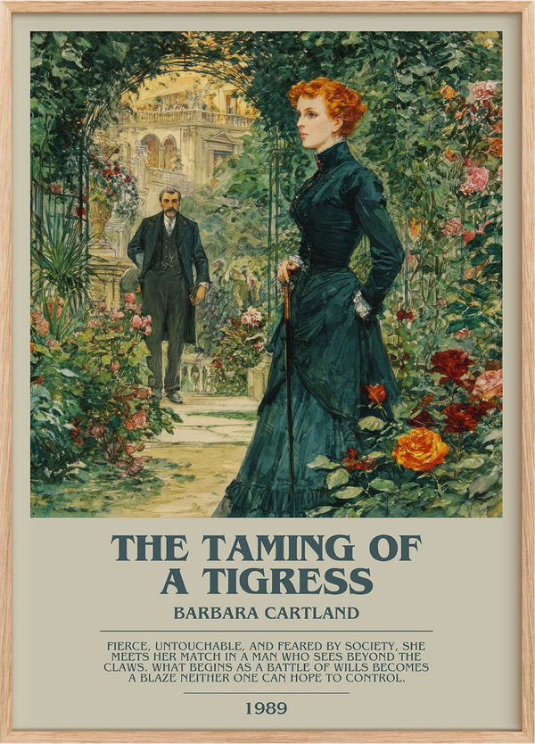 The Taming of a Tigress Bookish Wall Art by Barbara Cartland