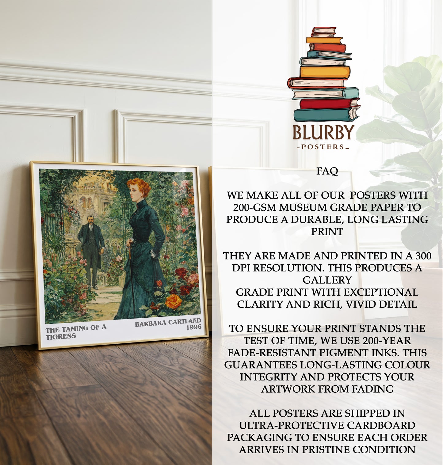 The Taming of a Tigress Literary Art Print by Barbara Cartland