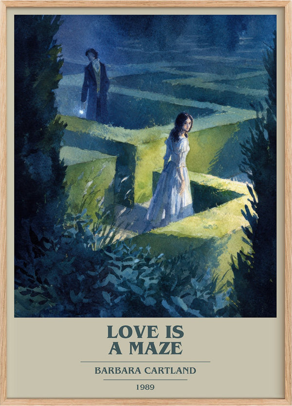 Love Is a Maze Book Cover Poster by Barbara Cartland.