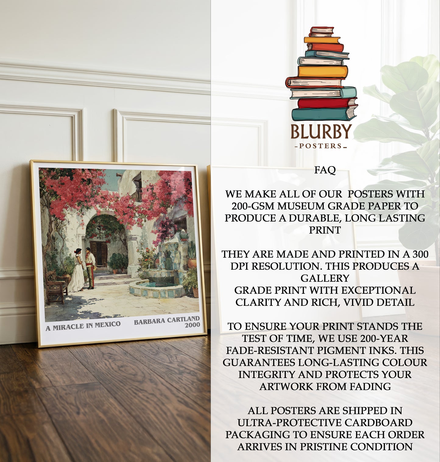 A Miracle in Mexico Literary Art Print by Barbara Cartland