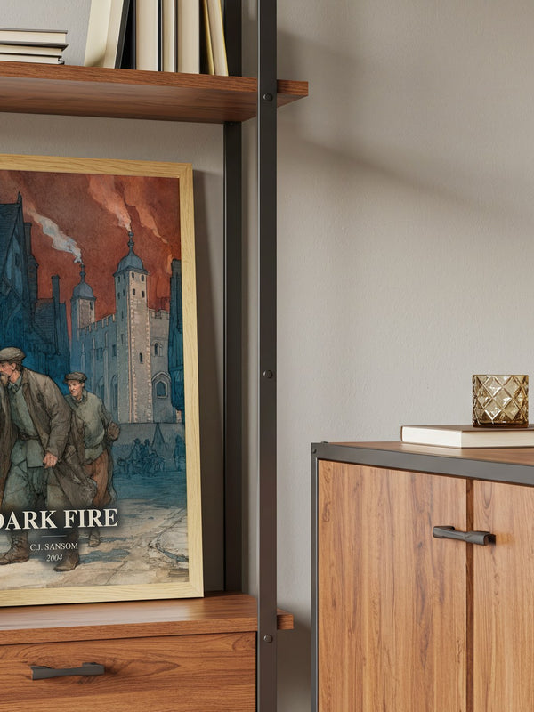 Dark Fire book watercolour illustration paper finish options – matte satin gloss