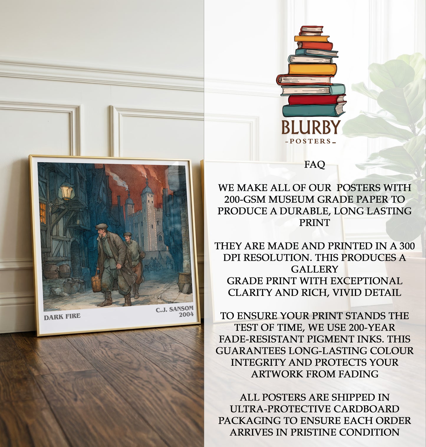 Dark Fire Literary Art Print by C.J. Sansom