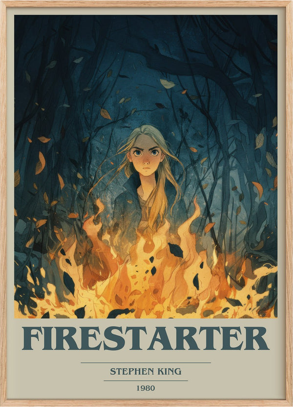 Firestarter Book Cover Poster by Stephen King