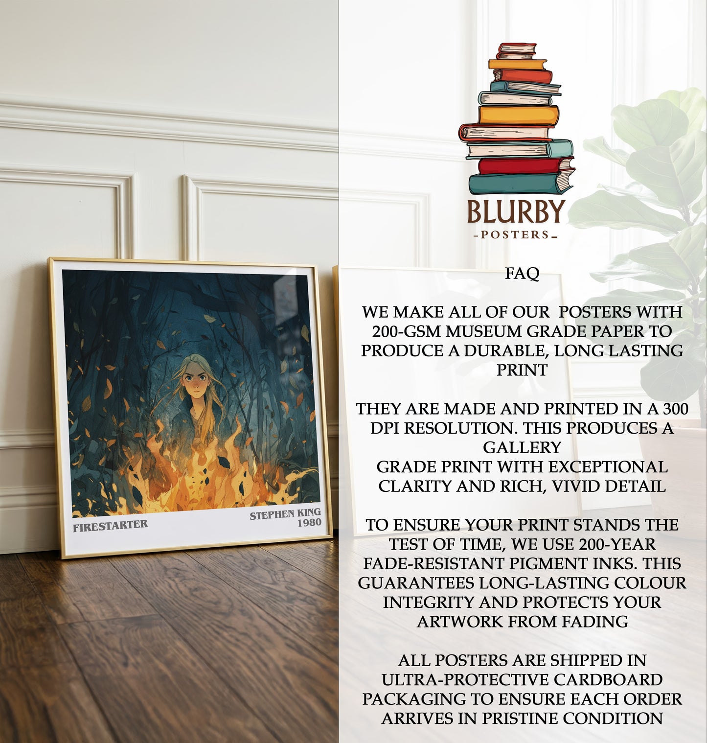 Firestarter Literary Art Print by Stephen King