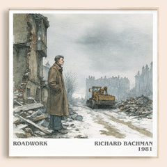 Roadwork Literary Art Print by Richard Bachman