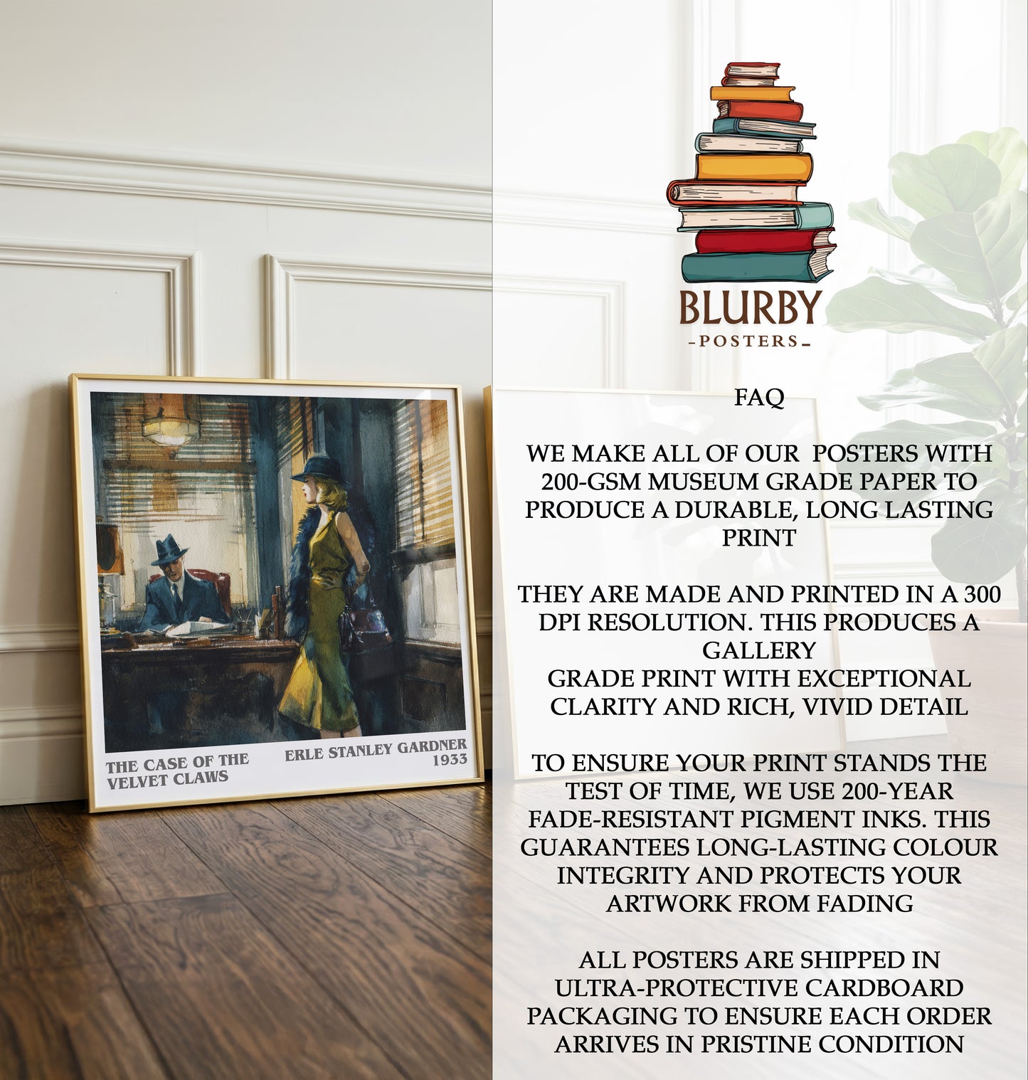 Case of the Velvet Claws Literary Art Print by Erle Stanley Gardner