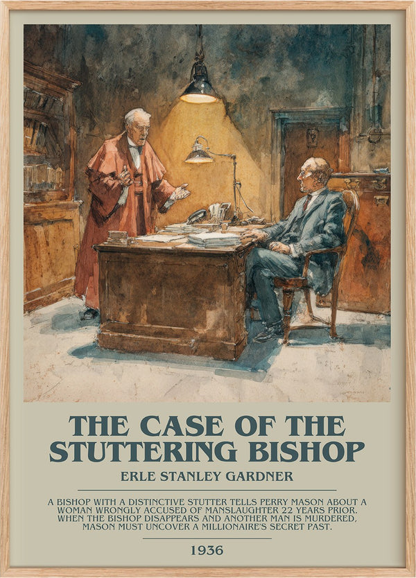 Case of the Stuttering Bishop Bookish Wall Art by Erle Stanley Gardner