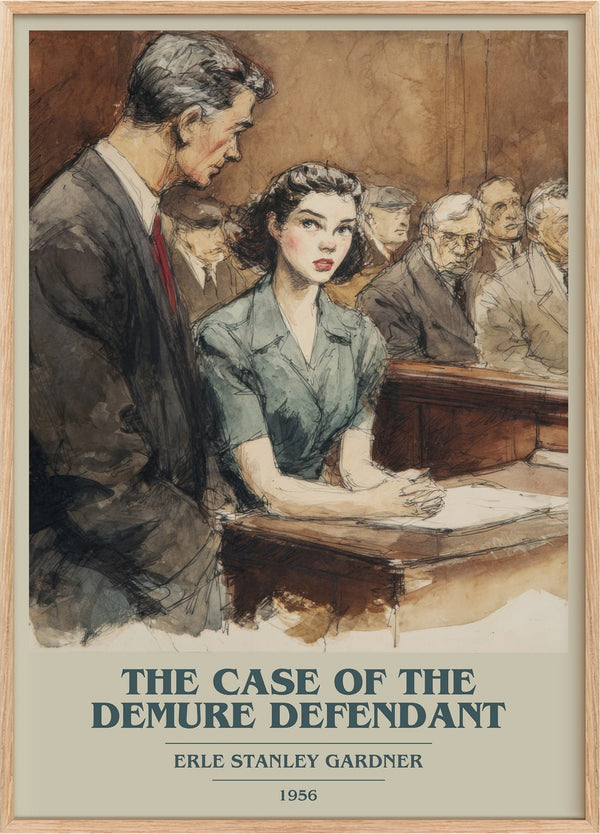 Case of the Demure Defendant Book Cover Poster by Erle Stanley Gardner