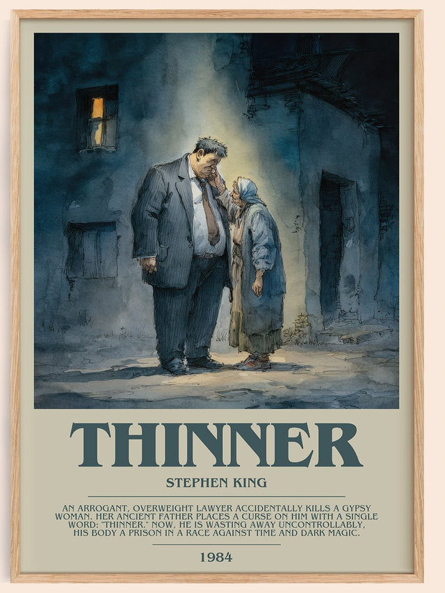 Thinner Bookish Wall Art by Stephen King