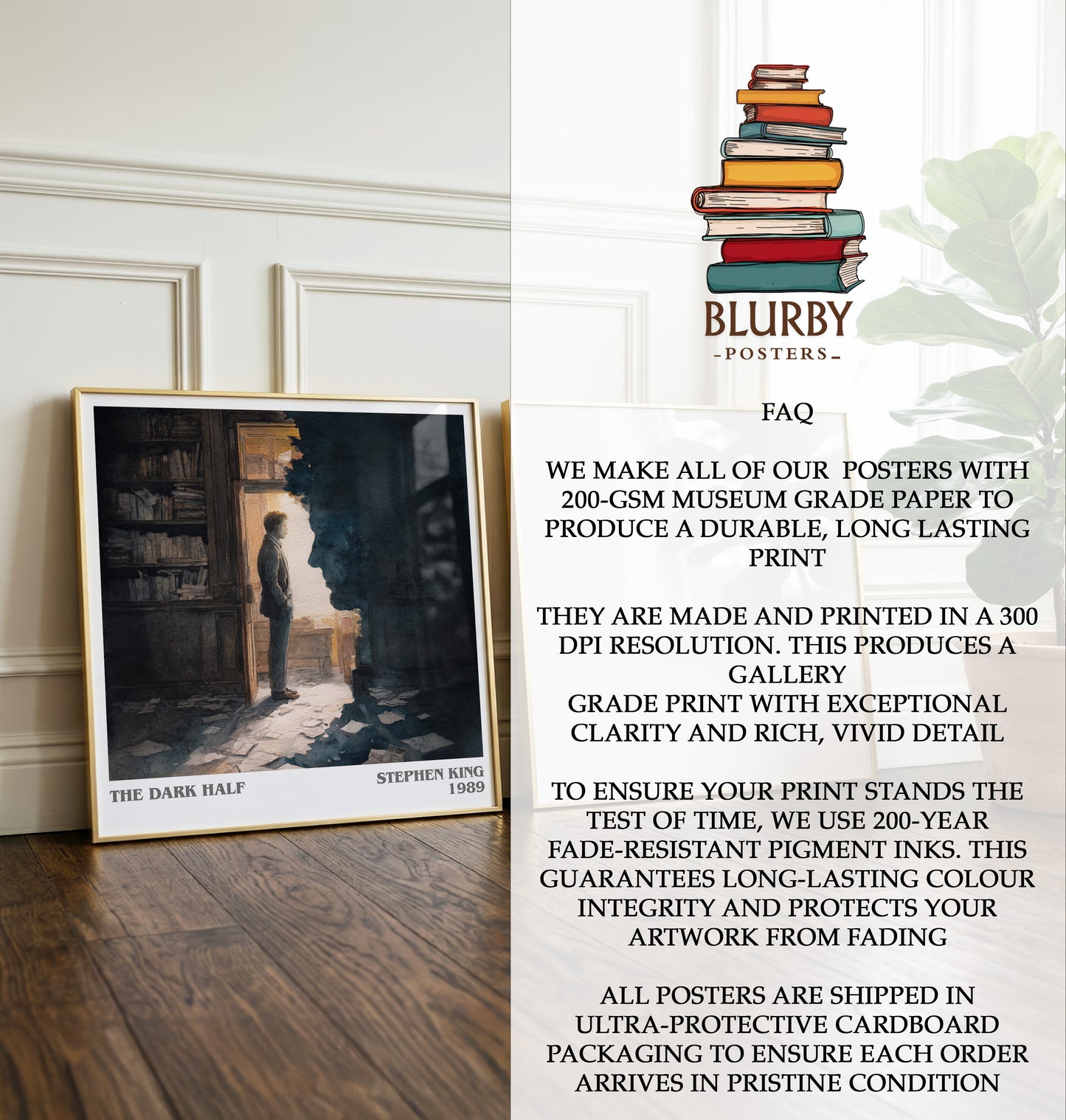 The Dark Half Literary Art Print by Stephen King