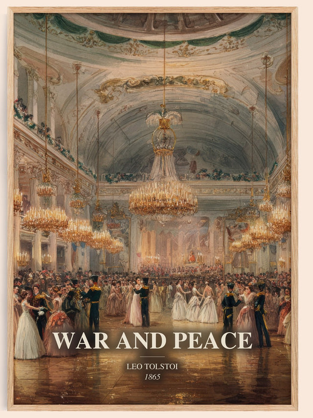 War And Peace Book Watercolour Illustration by Leo Tolstoi