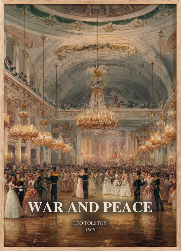 War And Peace Book Watercolour Illustration by Leo Tolstoi