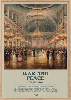 War and Peace Bookish Wall Art by Leo Tolstoi