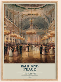 War and Peace Book Cover Poster by Leo Tolstoi