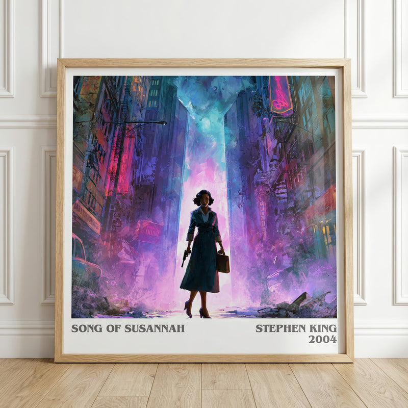 Song of Susannah literary print in frame leaning in hallway – fantasy wall art