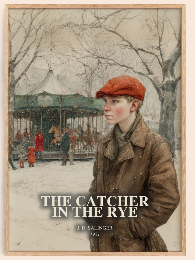 The Catcher In The Rye Book Watercolour Illustration by J. D. Salinger