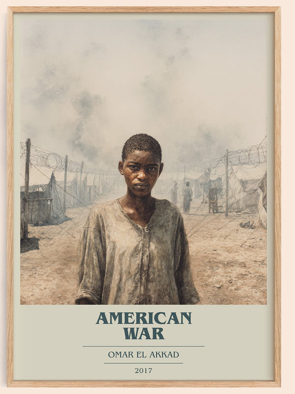 American War book cover book poster by Omar El Akkad – framed literary art print