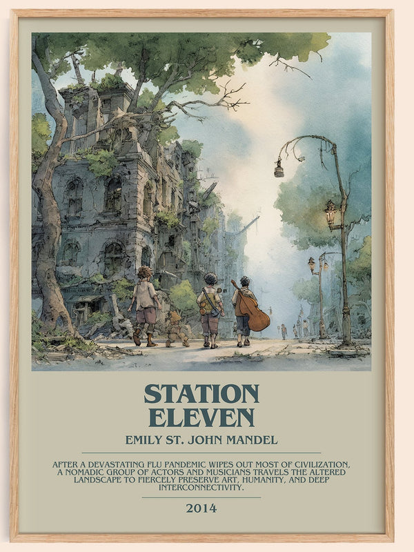 Station Eleven bookish book poster by Emily St John Mandel – framed literary art print