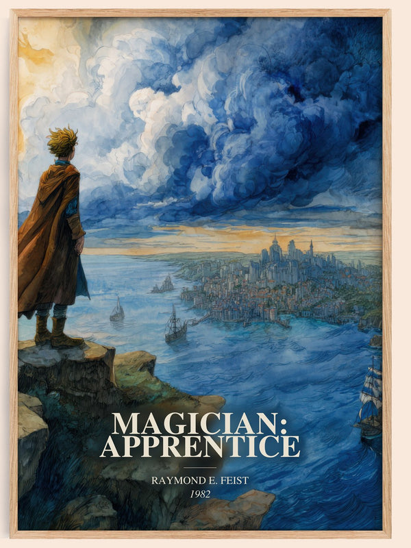 Magician: Apprentice watercolour book poster by Raymond E. Feist – framed literary art print