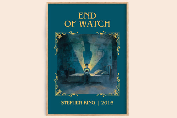 End of Watch classic book art book poster by Stephen King – framed literary art print