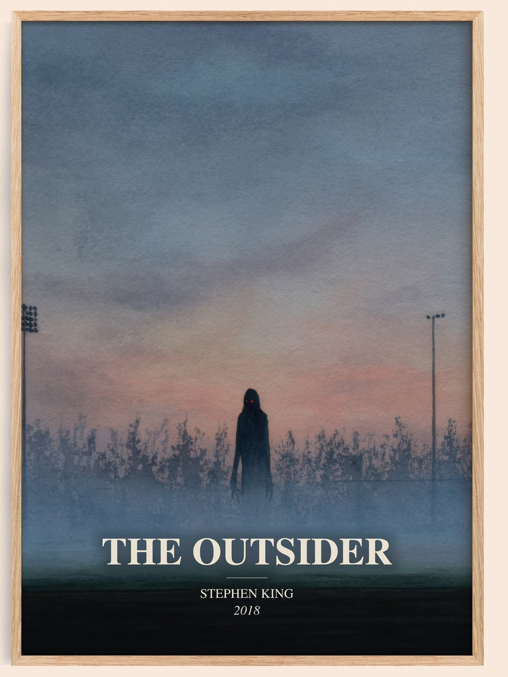 The Outsider watercolour book poster by Stephen King – framed literary art print