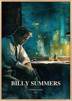 Billy Summers Book Watercolour Illustration by Stephen King