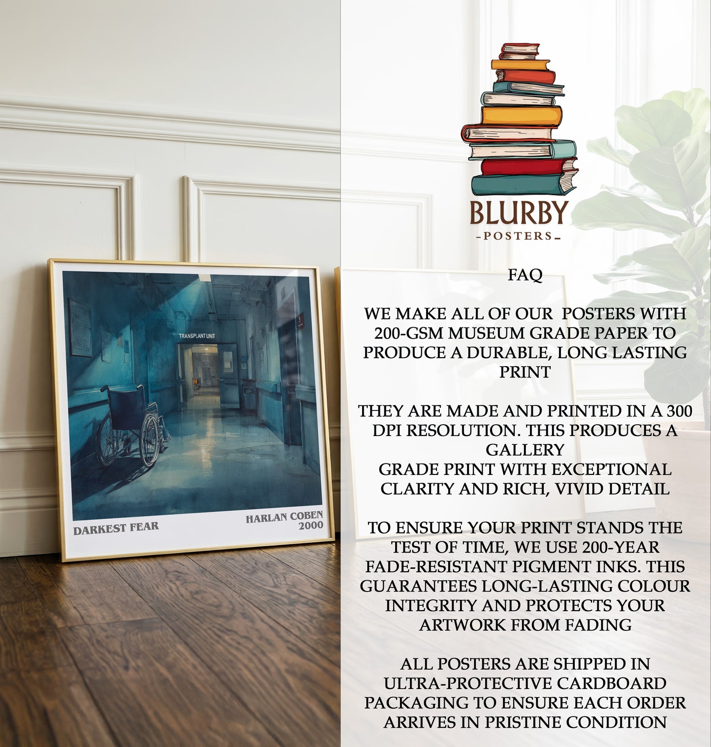 Darkest Fear Literary Art Print by Harlan Coben