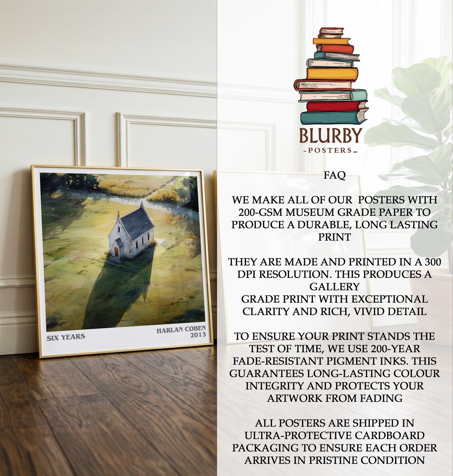 Six Years Literary Art Print by Harlan Coben