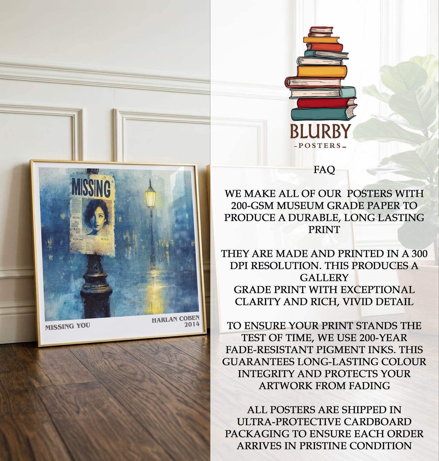 Missing You Literary Art Print by Harlan Coben