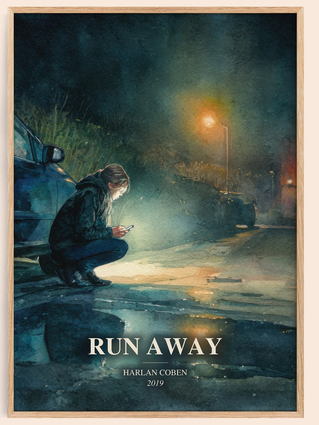 Run Away Book Watercolour Illustration by Harlan Coben