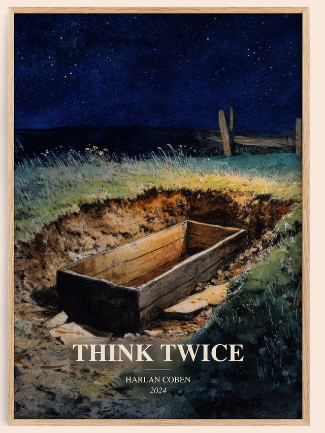 Think Twice Book Watercolour Illustration by Harlan Coben
