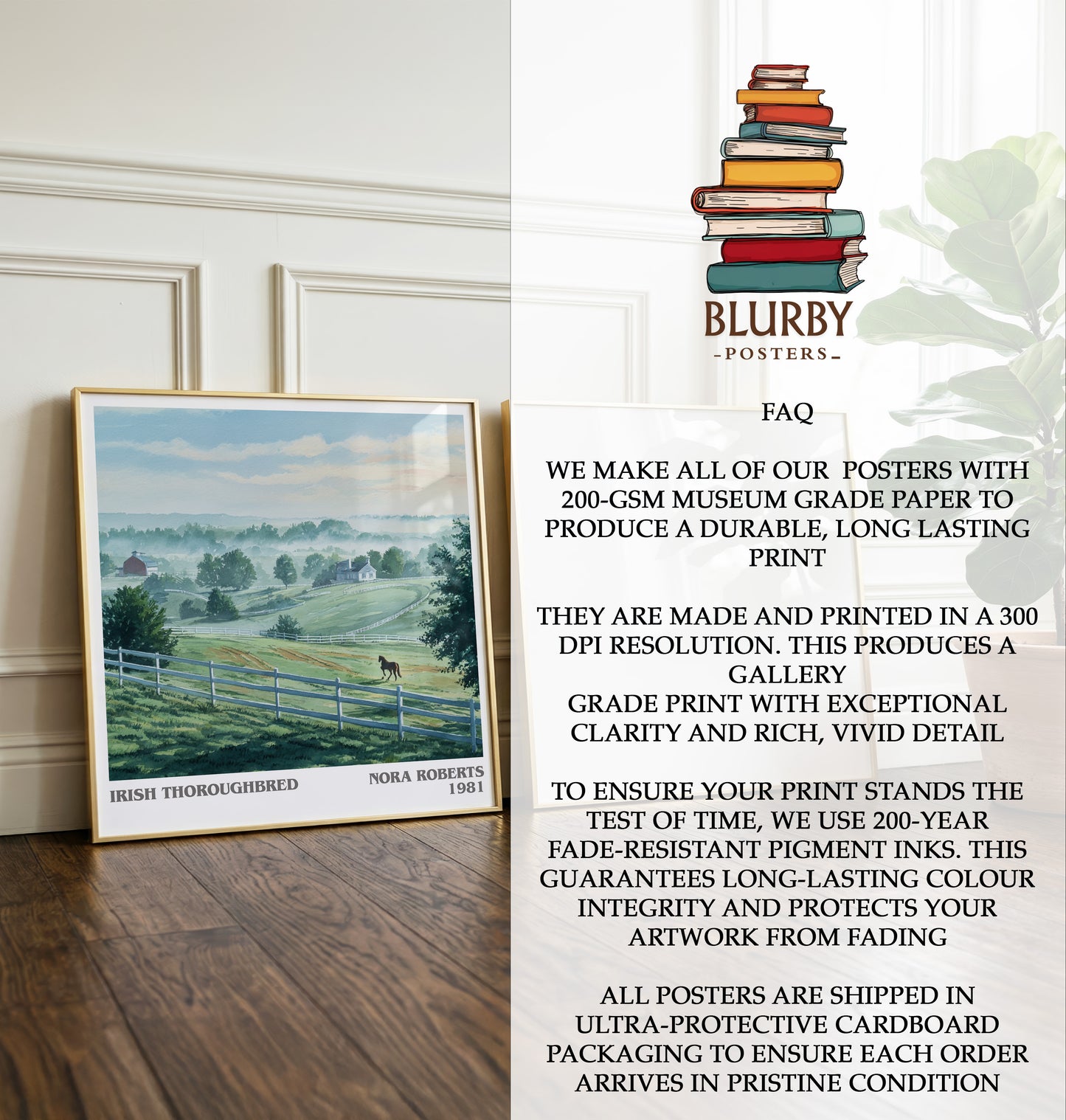 Irish Thoroughbred Literary Art Print by Nora Roberts
