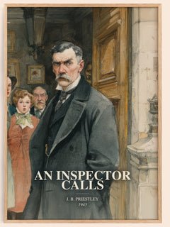 An Inspector Calls Book Watercolour Illustration by J. B. Priestley