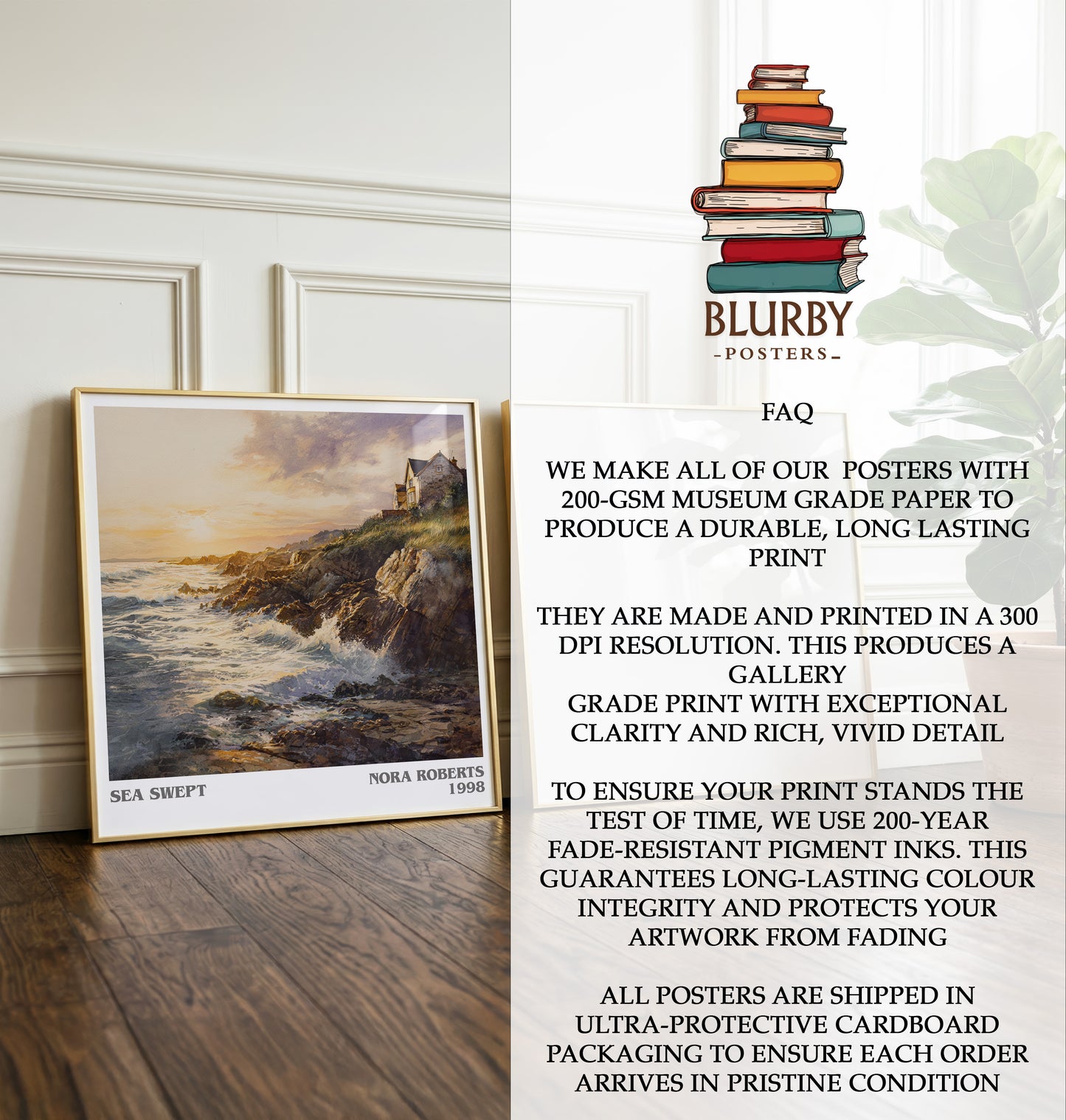 Sea Swept Literary Art Print by Nora Roberts