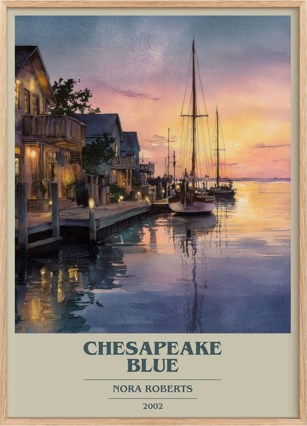 Chesapeake Blue Book Cover Poster by Nora Roberts