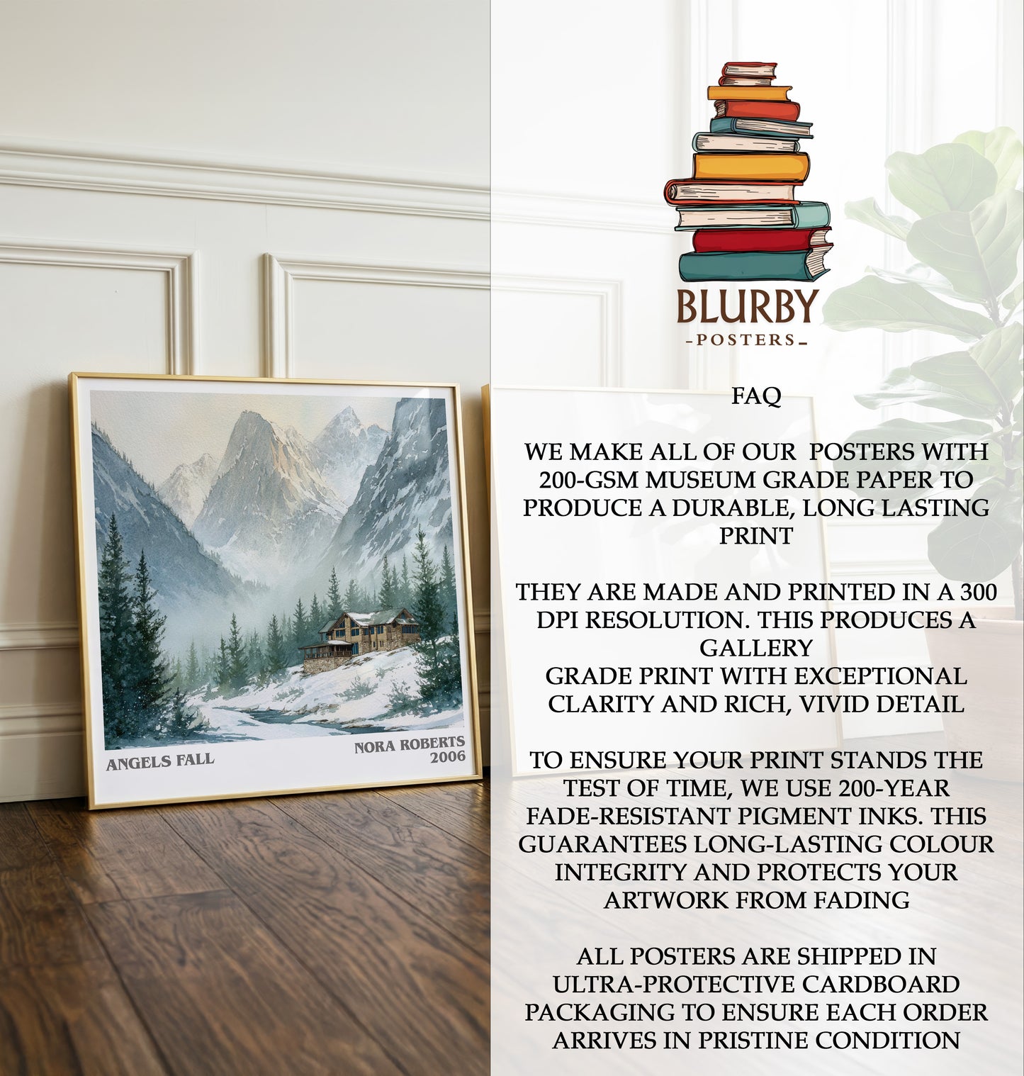 Angels Fall Literary Art Print by Nora Roberts