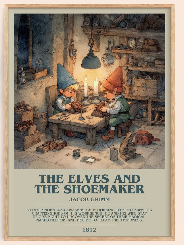 The Elves and the Shoemaker Bookish Wall Art by Jacob Grimm