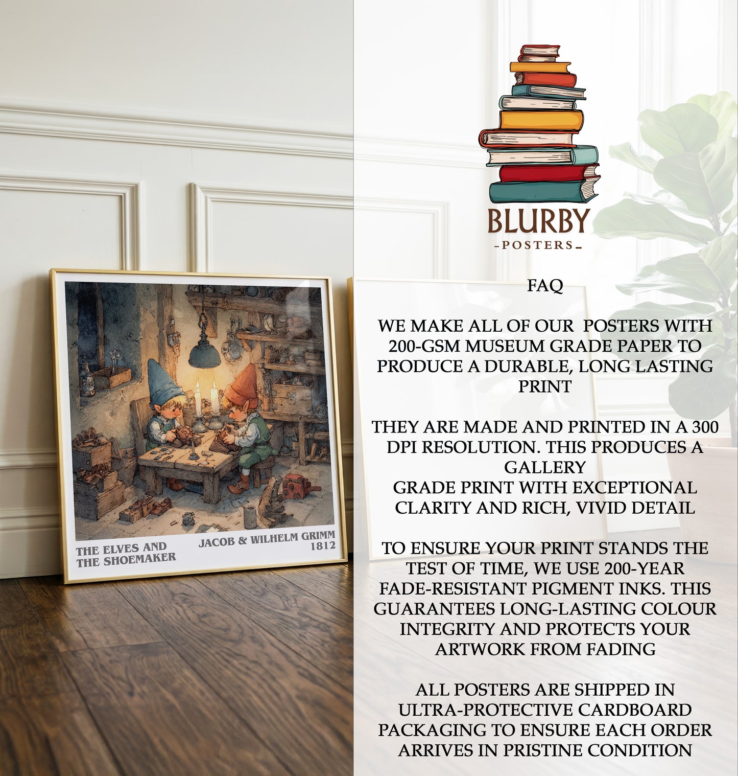 The Elves and the Shoemaker Literary Art Print by Jacob Grimm