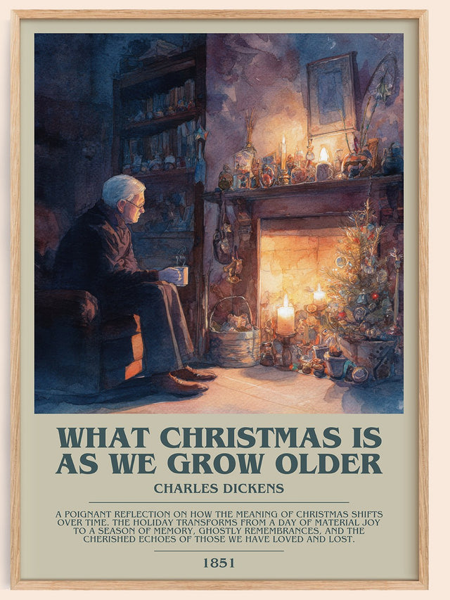 What christmas is as we grow older Bookish Wall Art by Charles Dickens