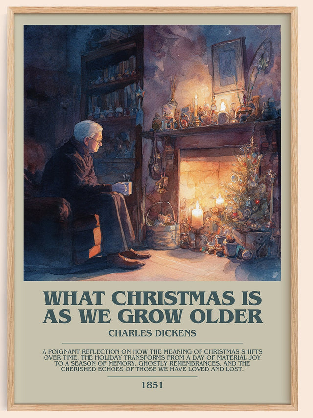 What christmas is as we grow older Bookish Wall Art by Charles Dickens