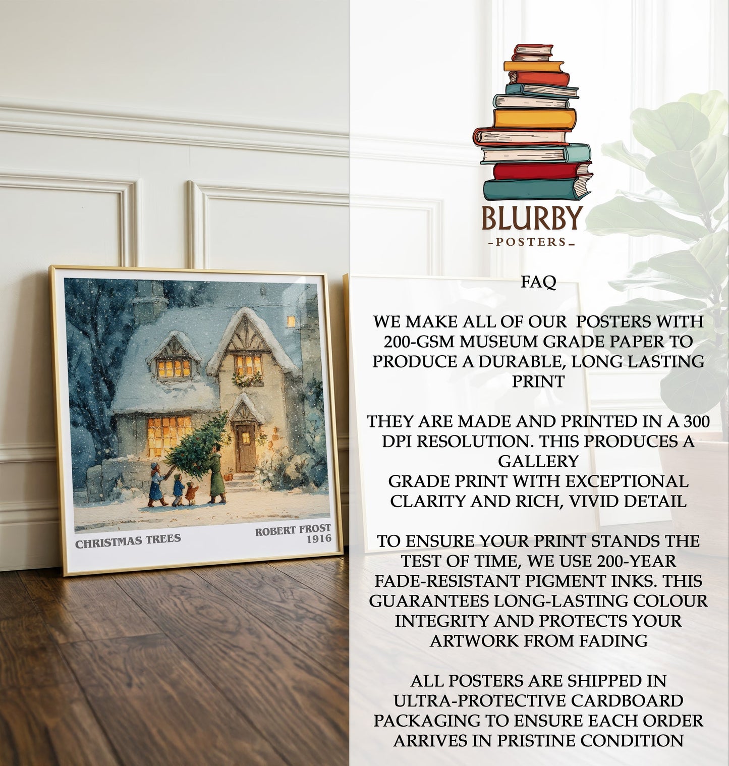 Christmas Trees Literary Art Print by Robert Frost