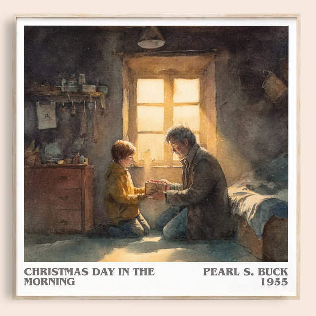 Christmas Day in the Morning Literary Art Print by Pearl S. Buck