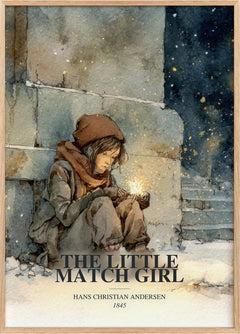Little Match Girl Book Watercolour Illustration by H. Andersen