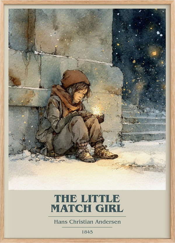 The Little Match Girl Book Cover Poster by Hans Christian Andersen